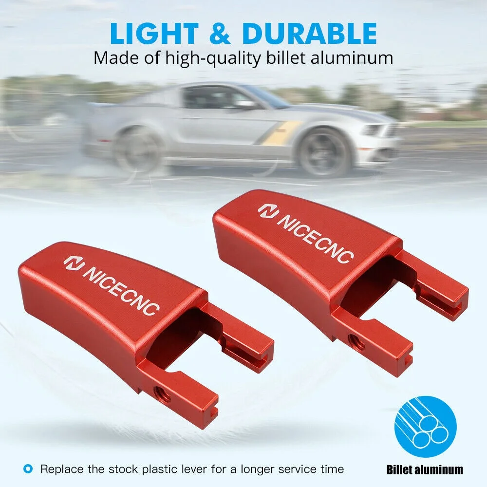 NiceCNC Aluminum Pair Seat Release Lever Kits For Ford Mustang 2005 2006 2007 2008-2014 #5R3Z-6362762-AAC