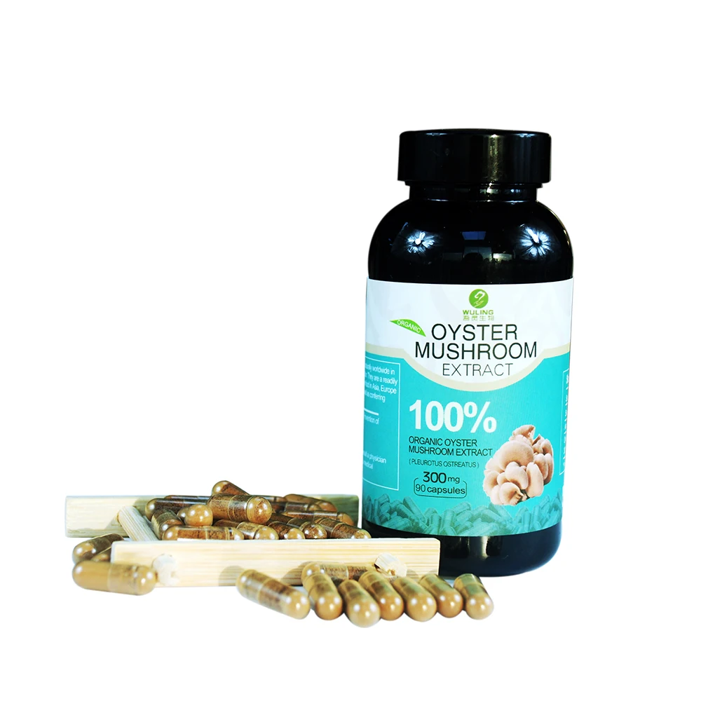 Private customized Healthy Oyster Mushroom Pleurotus Ostreatus Extract Powder Capsules Regulate blood fat in the body