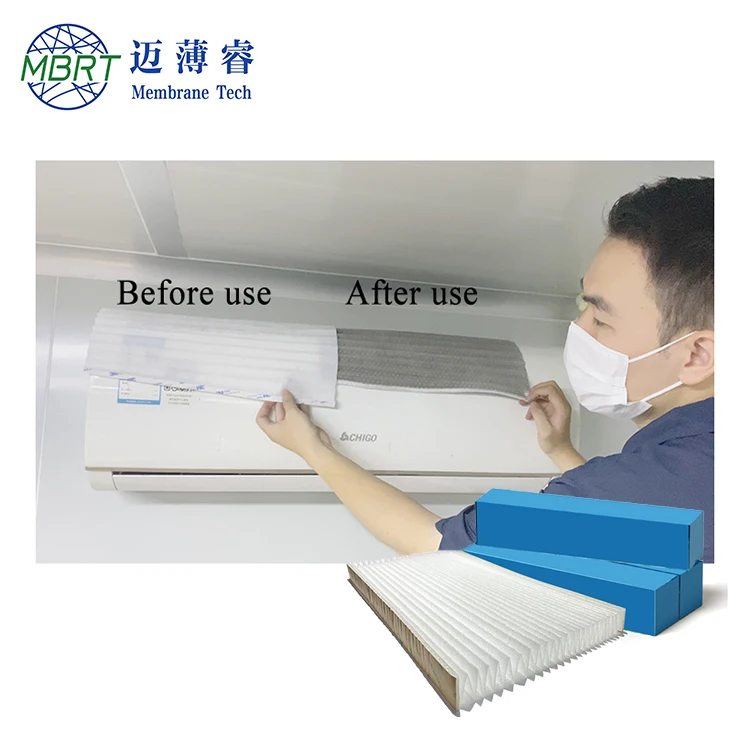 Healthy living anti bacterial hepa pleated air filter air purifier for GREE split air conditioner indoor unit