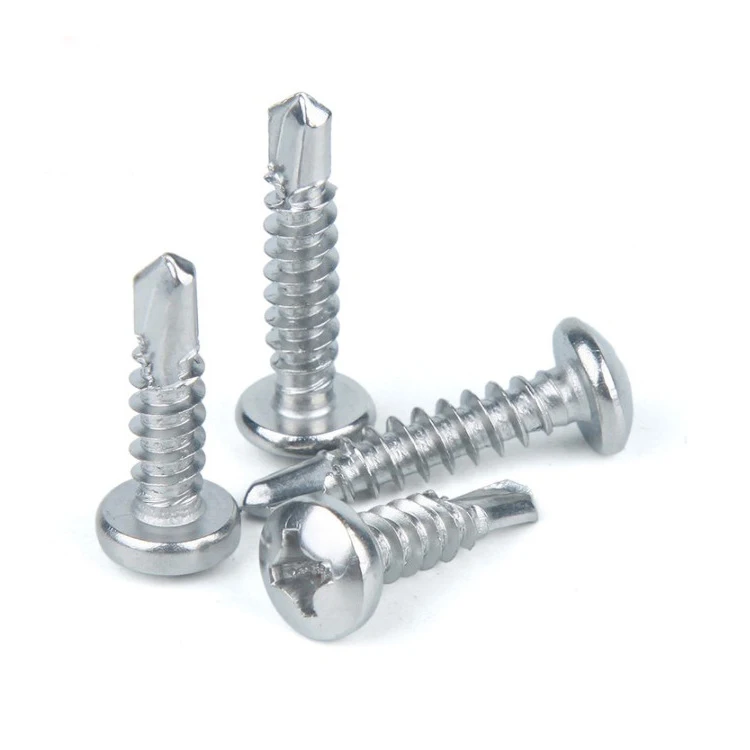 High Quality SAE 1020 Carbon Steel Self-Drilling Screw M3.5-M20 for Metal Sheet Installation and Standard Hexagon Head Screws w