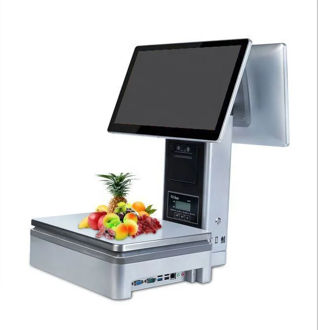 All In one Touch Pos Weighing Scale Windows Cash Register for Fresh Store Weighing