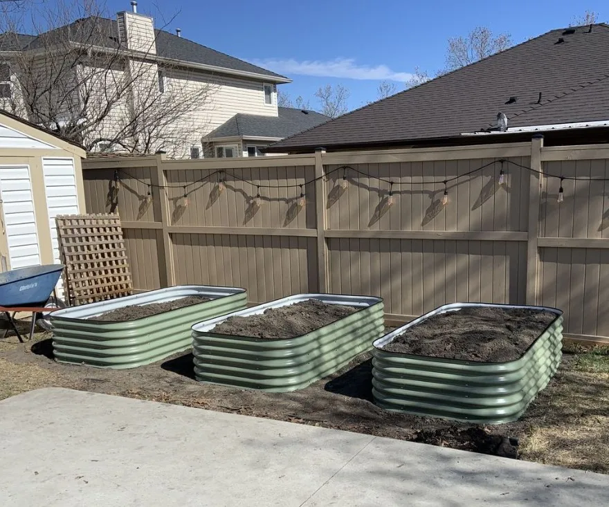 Metal Raised Garden Beds Steel Large Planter Box Outdoor Flower Pot