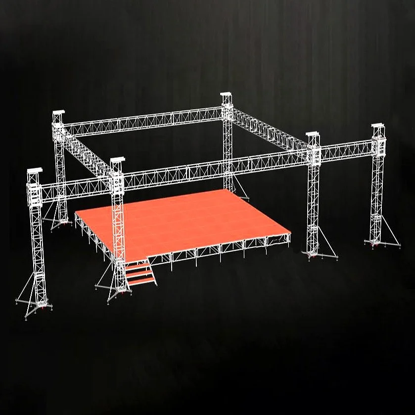 Factory price fast instailled Concert stage platform event scene lighting DJ truss Bolt Spigot Stage Truss Roof System