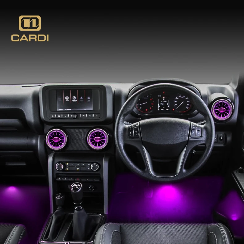 Air condition vent light car interior LED ambient lights fan turbine outlet led air vent App remote for Mahindra Thar