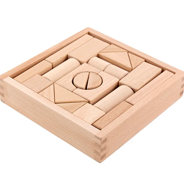 High Quality Custom Giant Solid Wood Kid Toy Montessori Educational Toys Big Size Beech Wooden Blocks Toy For Child