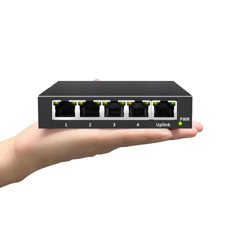 Desktop mini 5-port Gigabit Switch Network Unmanaged Hub For Cctv Camera System