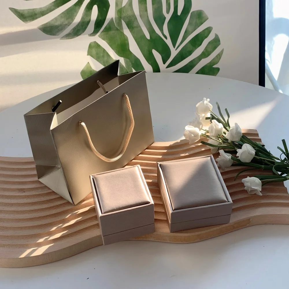 Dylam Fine Fashion Jewelry Packaging Accessories Box Nude Color Jewelry Ring Earring Bracelet Necklace Package Packaging Box