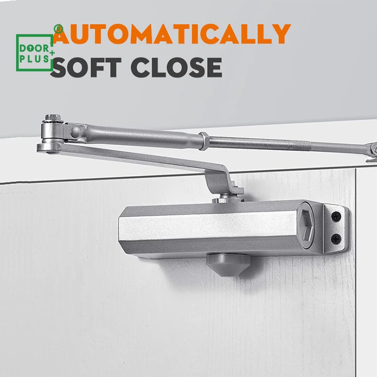 Doorpuls Adjustable speed hydraulic door closer heavy duty Aluminum automatic door closer 65-85KG door closer
