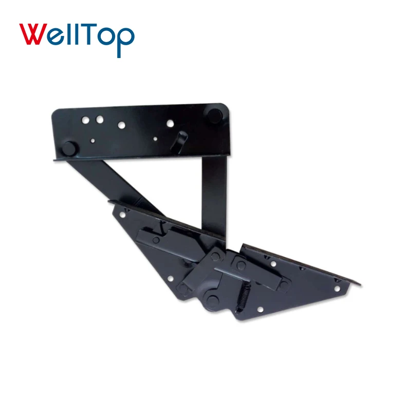 06.121 WELLTOP Adjust The Backrest Folding Sofa Bed Mechanism Black Click Clack Sofa Bed Mechanism Bed Lifting Mechanism