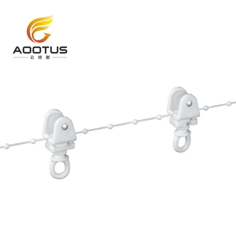Aluminum  Home Treats Coiled Curtain Rail Ripple curtain  Roller Carrier
