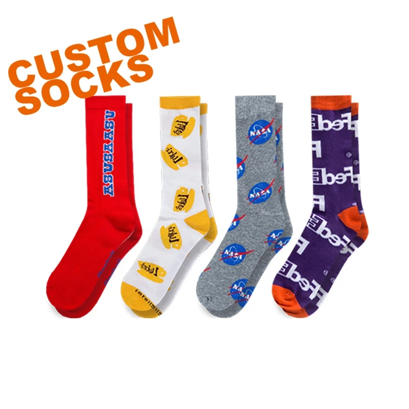 FY 036 design & made your own oem socks logo personalized private label socks cotton