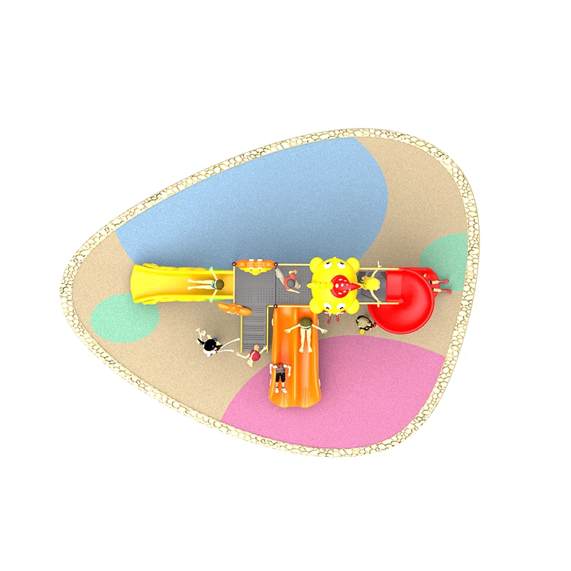 Climbing platforms kids plastic slides outdoor playground equipment amusement park play sets