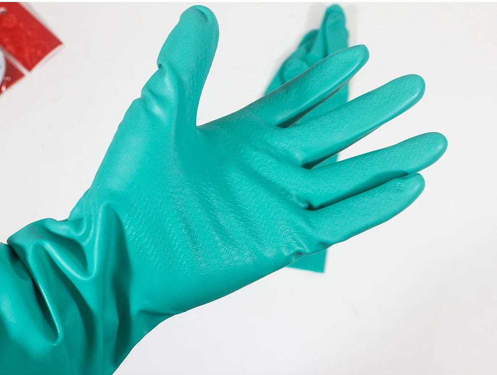 Household cleaning latex dishwashing gloves kitchen rubber gloves