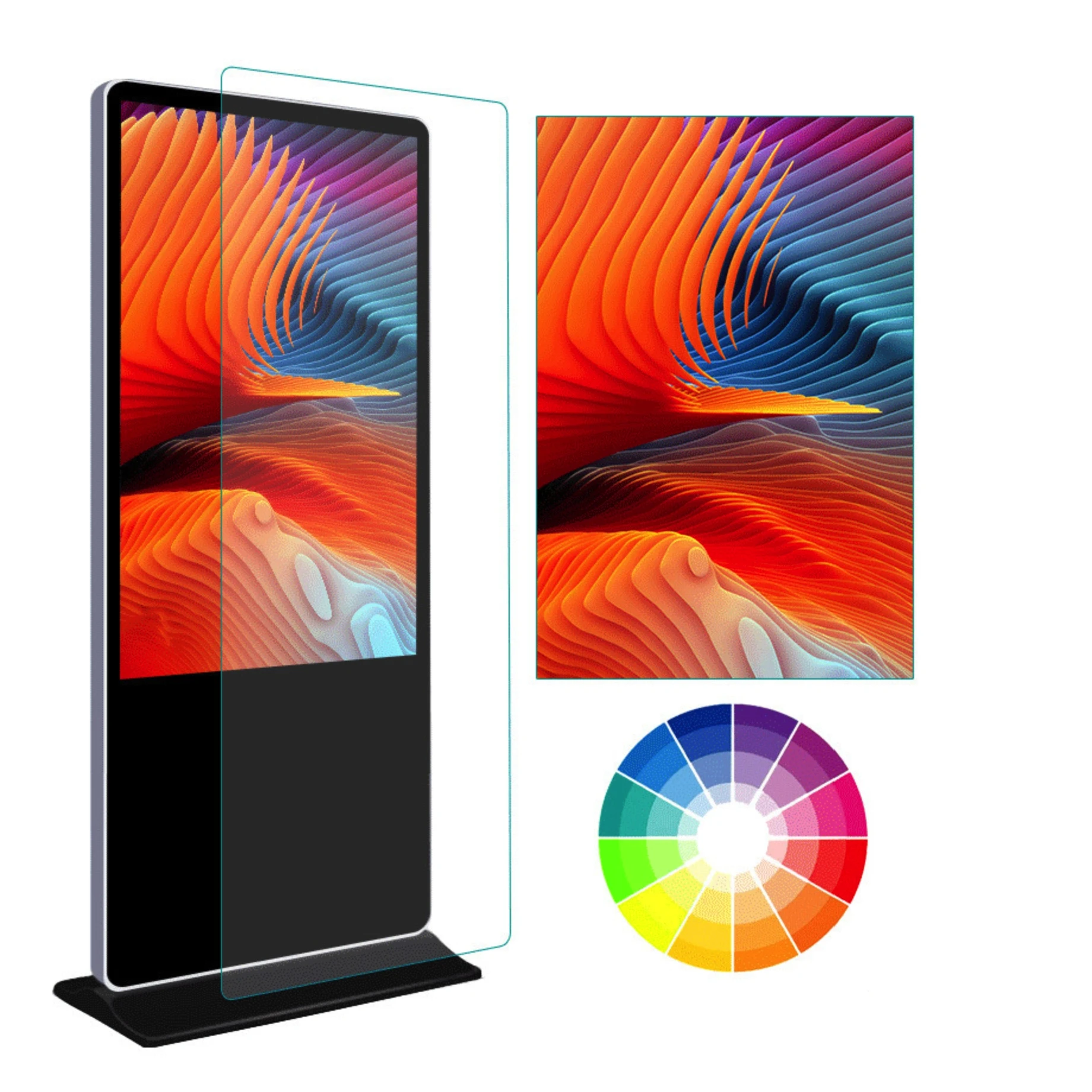 32 To 55 Inch Floor Stand Advertising Kiosk Lcd Advertising Kiosk Player Vertical Digital Signage Display