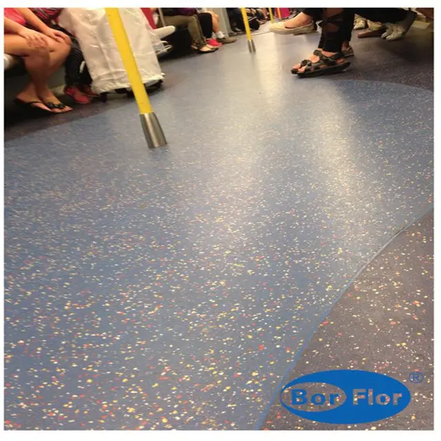 1mm thickness PVC coin transport bus train anti slip low price vinyl flooring for warehouse