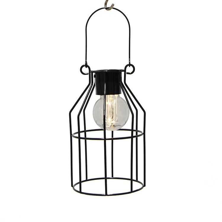 
Warm White LED Metal Cover Hanging Decoration Solar Lantern Garden Light 