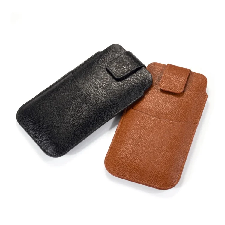 Soft PU leather universal phone belt holder carry-on cell phone pouch card slot mobile phone bag pouch for iphone 13 pro max