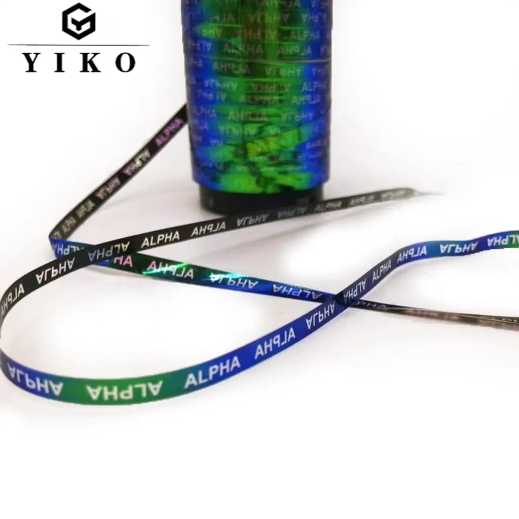 PET  Laser Holographic Easy Open Self Adhesive Tear Tape for Packing Box Tear Strip Tape for Product Label