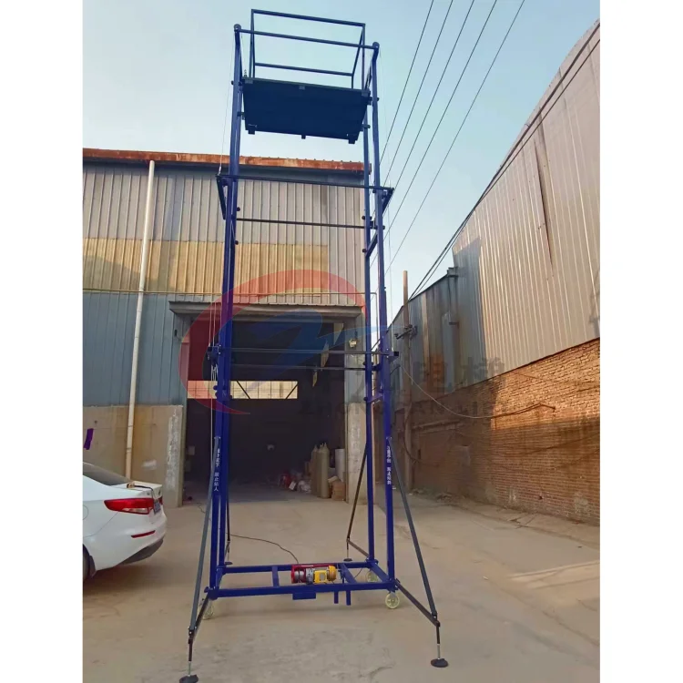 4m 6m Mobile Electric Lifting Ladders/Scaffold Work Platforms For Indoor Outdoor Building Construction
