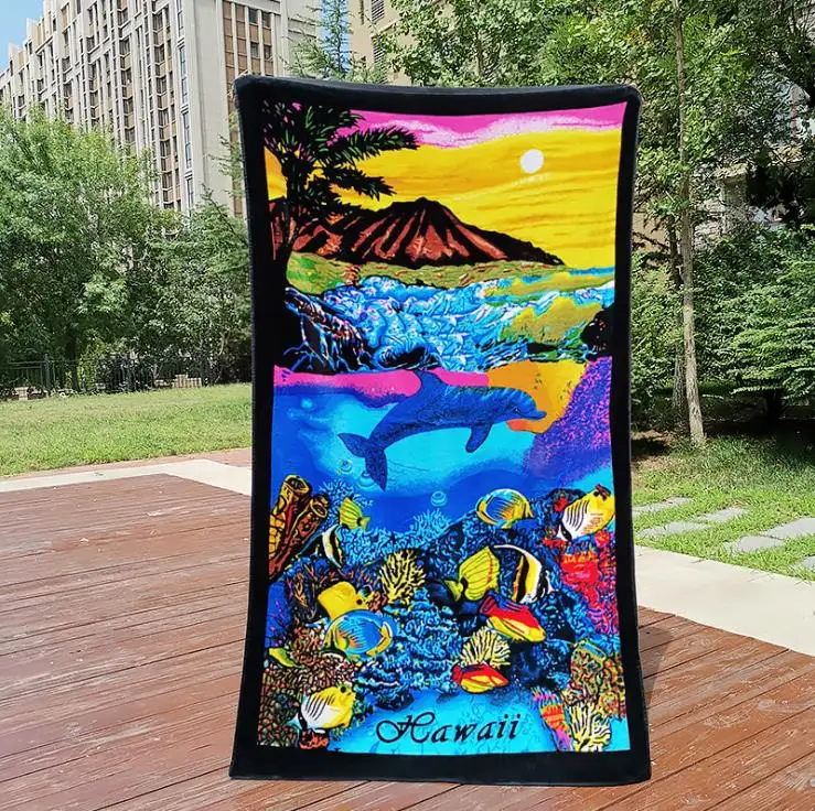 Custom Microfiber Printing Beach Towel for Adults  Oversize Travel Beach Towels Quick Dry Pool Towels Large Sand Free Beach