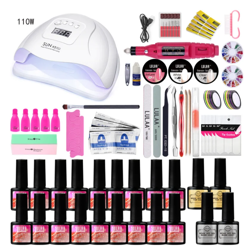Free sample Gel nail polish kit with led uv dryer top