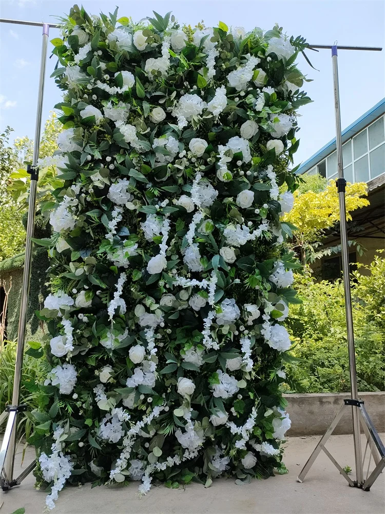 F-1639 Wholesale Event Decor 40x60 CM Purple Wedding Backdrop Artificial Flower Wall For Decoration