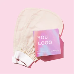 Шелковая отшелушивающая перчатка, экологически чистая Косметическая перчатка для ванны, удаляет омертвевшую кожу, мягкие фиолетовые шелковые волоконные отшелушивающие перчатки