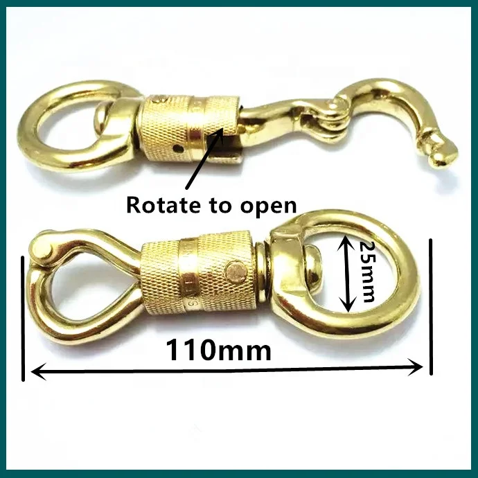 Solid brass bull snap hook cattle snap hook horse harness halter snap hook