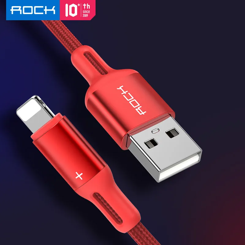 Best Sellers in usa 2020 ROCK R2 Aluminum Braided Data Kabel Fast Charging 2.4A Type-c Charger Cord for iPhone 12 Cable