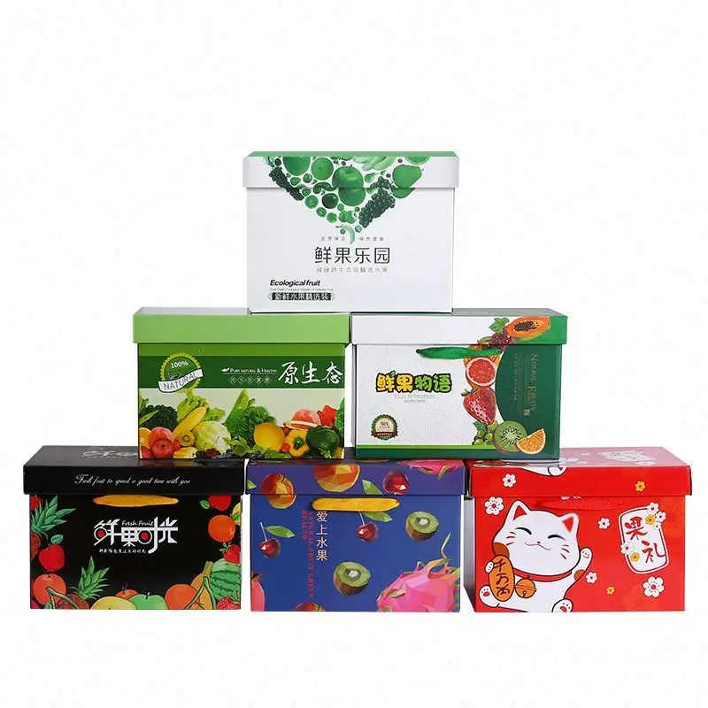 Customized Logo Printed And Size Cardboard Carton Box For Fruit And Vegetable