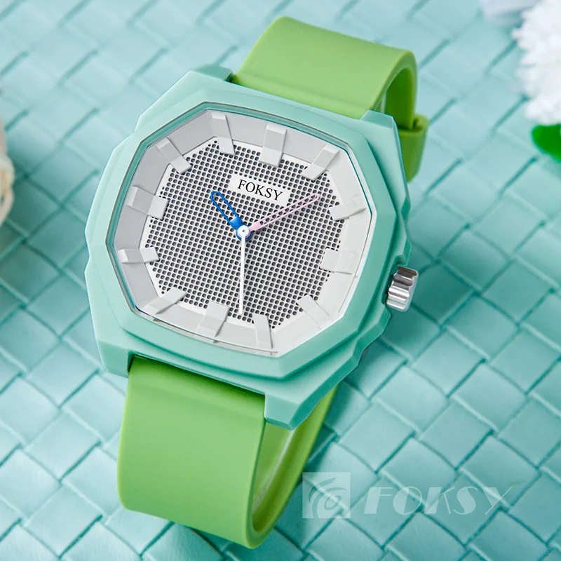 China Factory Wholesale FOKSY OEM ODM Plastic Custom Logo Brand Men Style Luxury Wrist Quartz Watches Wristwatch for Men