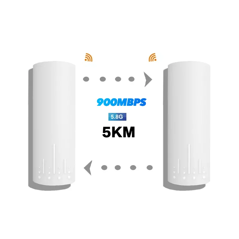 900mbps 5.8ghz Outdoor Wi-fi Cpe 5km 10km Long Range Point To Point Wifi Transmitter Wireless Bridge HC505