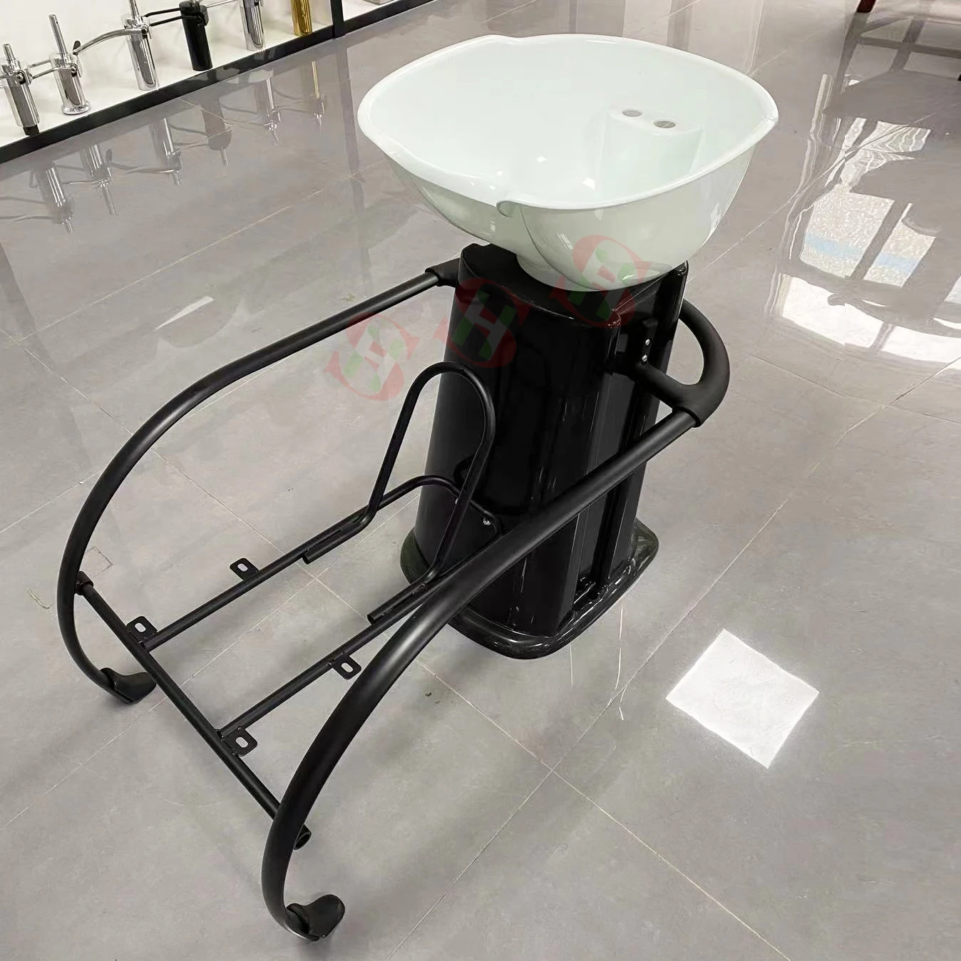 Salon Chair Parts Plastic Salon Shampoo Chair Frame Barber Salon Washing Shampoo Bowl Sink and Chars