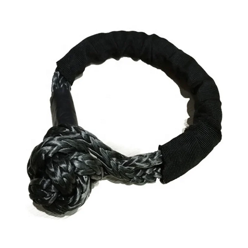 China Strong U Hook Soft Shackle Tension Universal Off-Road Tow Recovery Strap Rope Buckle Car Accessories Tools Rope Shackle