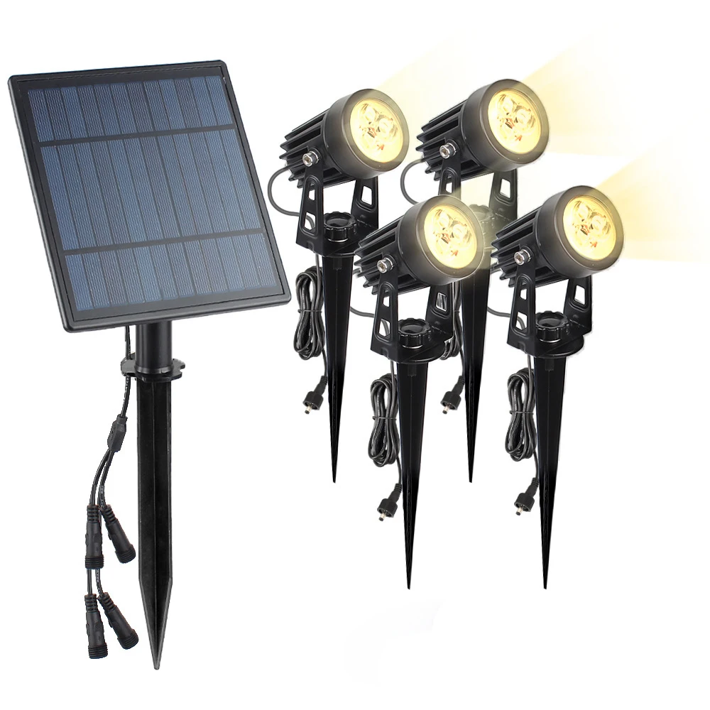 HOTOOK Garden All In One Pillar LED Wall Fence Solar Panels Outside Spot Indoor Fence Street Flood Light Outdoor Waterproof 2022