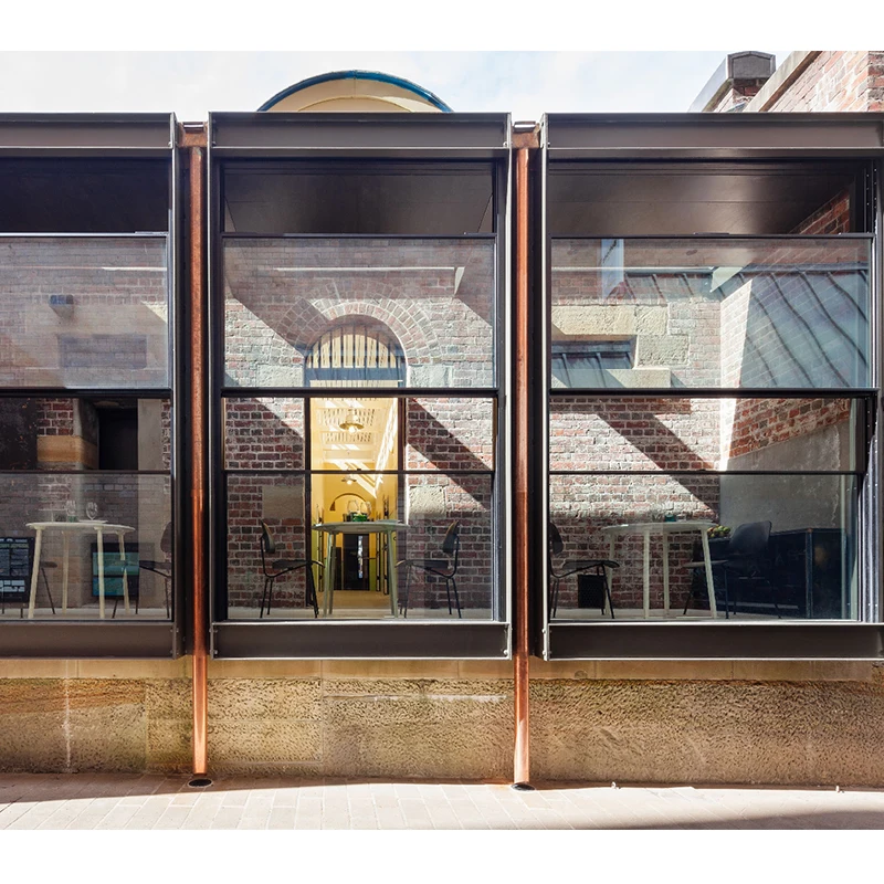 Hihaus custom intelligent electric house aluminium vertical sliding glass guillotine window