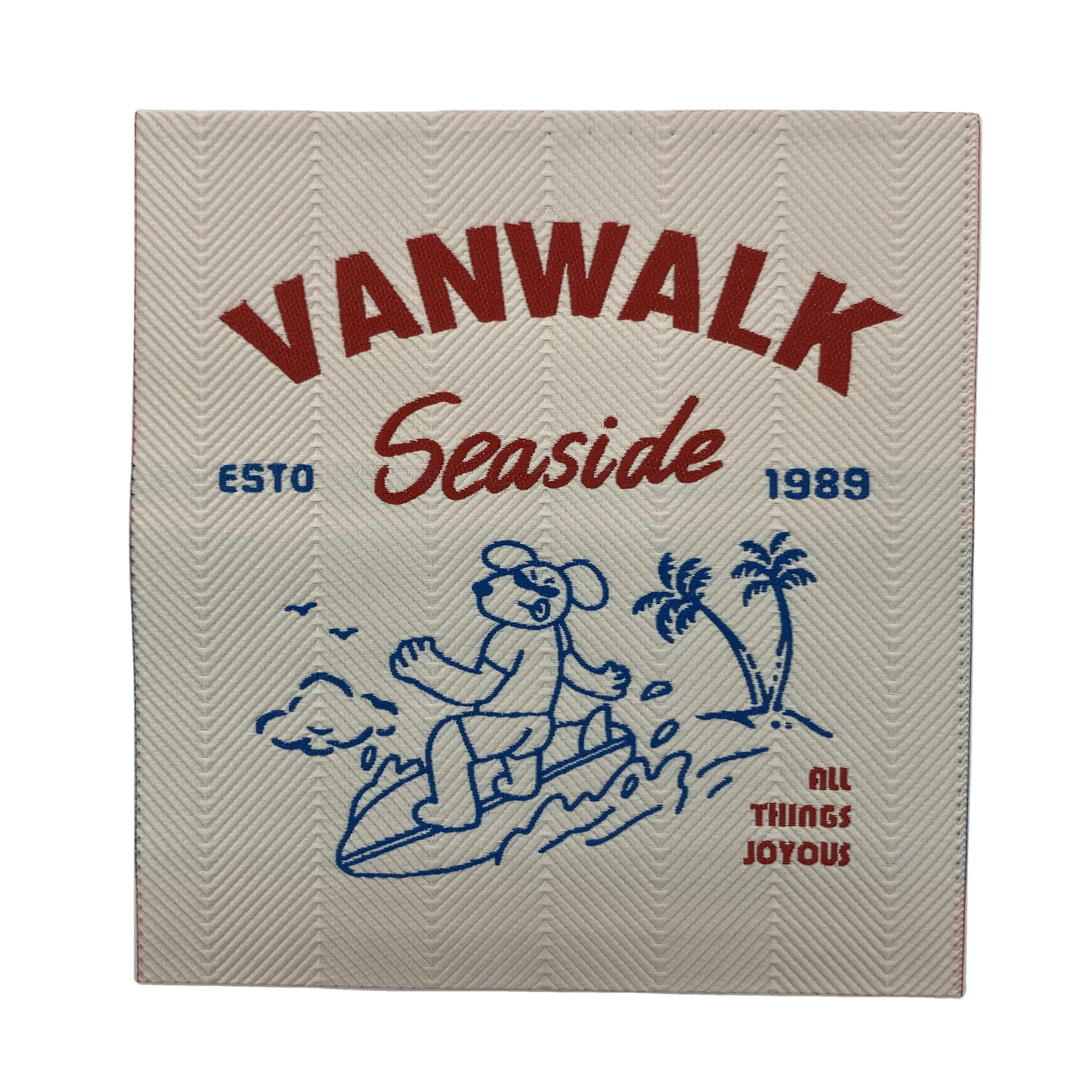 computerized damask woven label machine with end fold