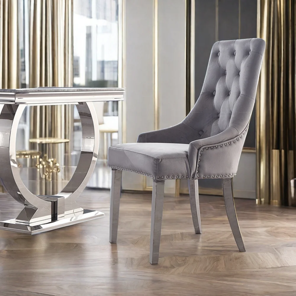 china supplier stackable blue dining room black & white upholstered dining luxury dining leather chairs