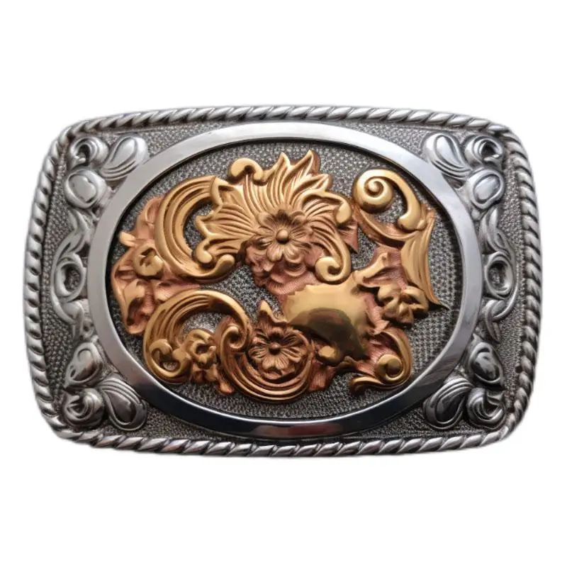 OEM Logo Hebillas De Cinturon Belts Buckle Hook Hardware Logo for Men Big Western Cowboy Belt Buckle