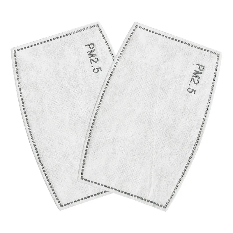 5-Layer Anti-dust Cotton Active Carbon Face Mouth Filters Cheap Price Replaceable Anti Dust PM2.5 Filter Non-wovern Filter Pad