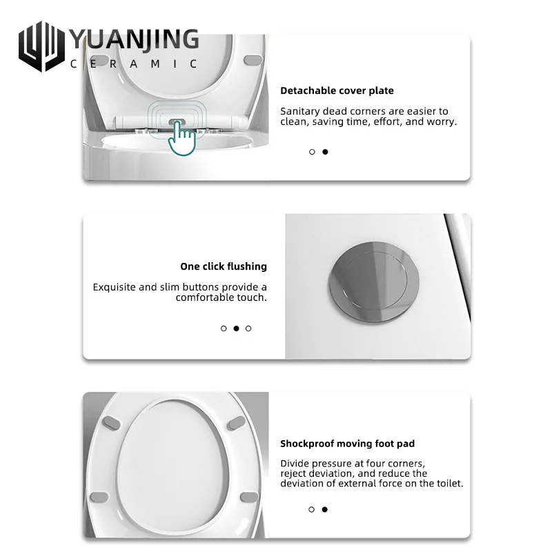 Ceramic Water-saving Silent Integrated Siphon Odor Proof Toilet Project for Small Household Water Flush Toilets and Bathrooms