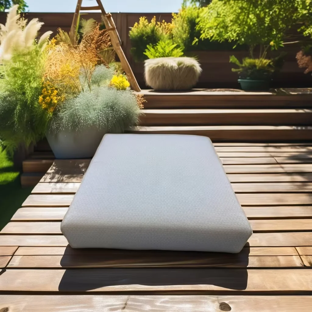 Lightweight Quilted Waterproof Camping White Seat Cushion Custom Olefin Zipper with Foam & Floor for Outdoor Activities