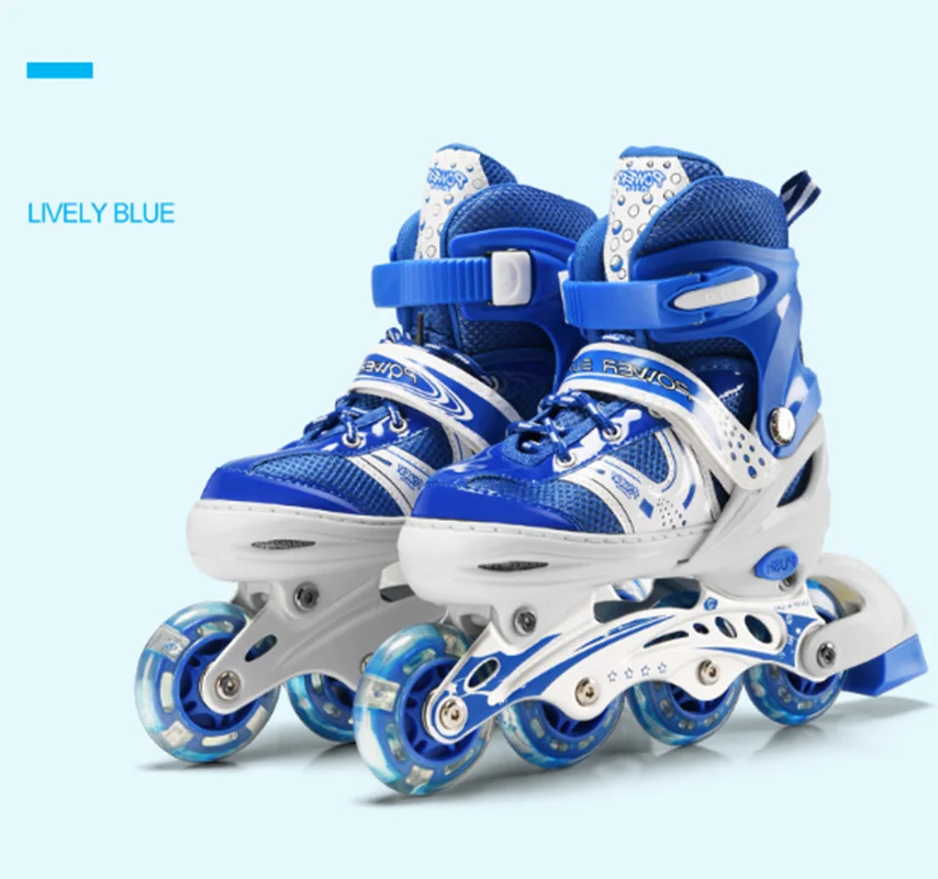  Boys Girl Skate Shoes Adult Adjustable Inline Flashing Roller Quad Skates Wholesale for Kids