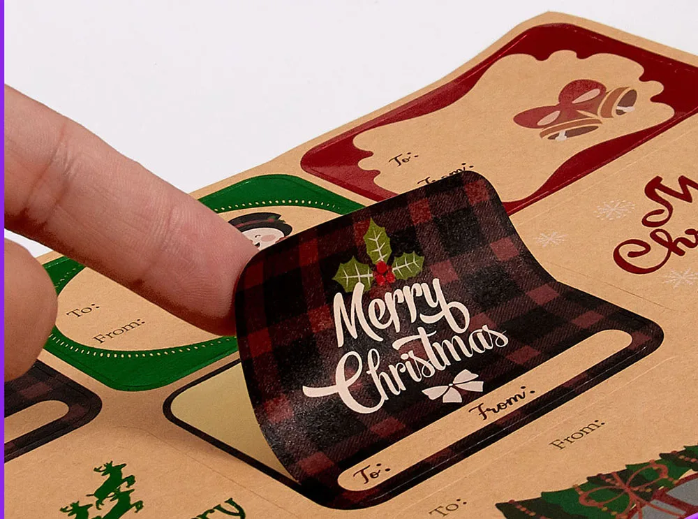 Wholesale customized kraft environmental protection style waterproof paper sticker for food container