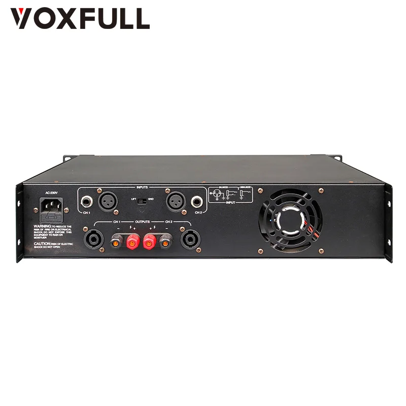 Voxfull TA203 Professional Power Amplifier 2 Channel  300W*2 Subwoofer High Power Amp Power Amplifier