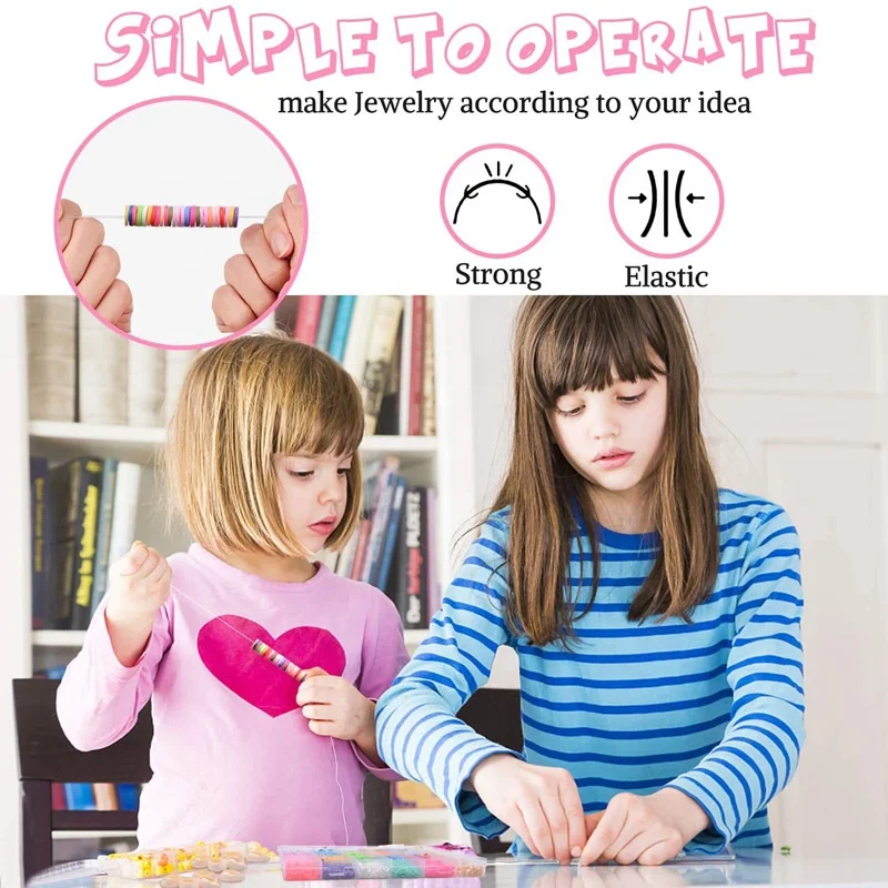 Amazon Hot Selling Round Polymer Clay Heishi Spacer Disc Beads for Bracelets and Necklaces Jewelry Making