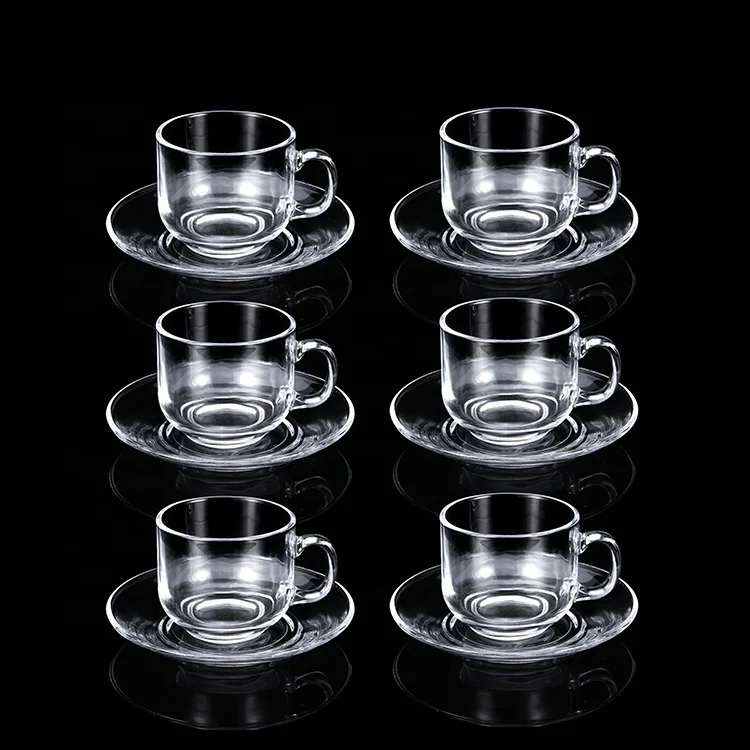 150ML Environmental Standard Glass Cup and Saucer Fruit Sets