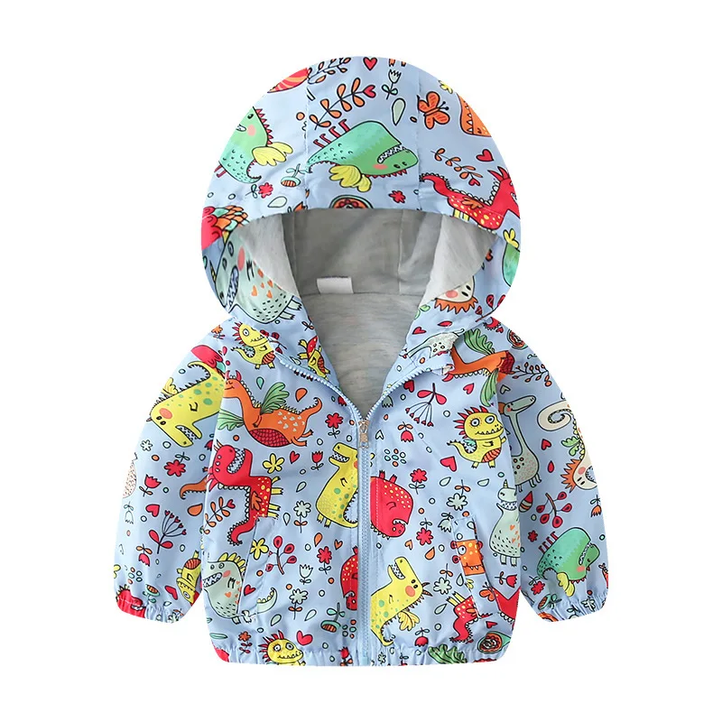 2021 Hot Selling Children Kids Boys Baby Clothing Dinosaur Printing Jackets Coats with Hooded