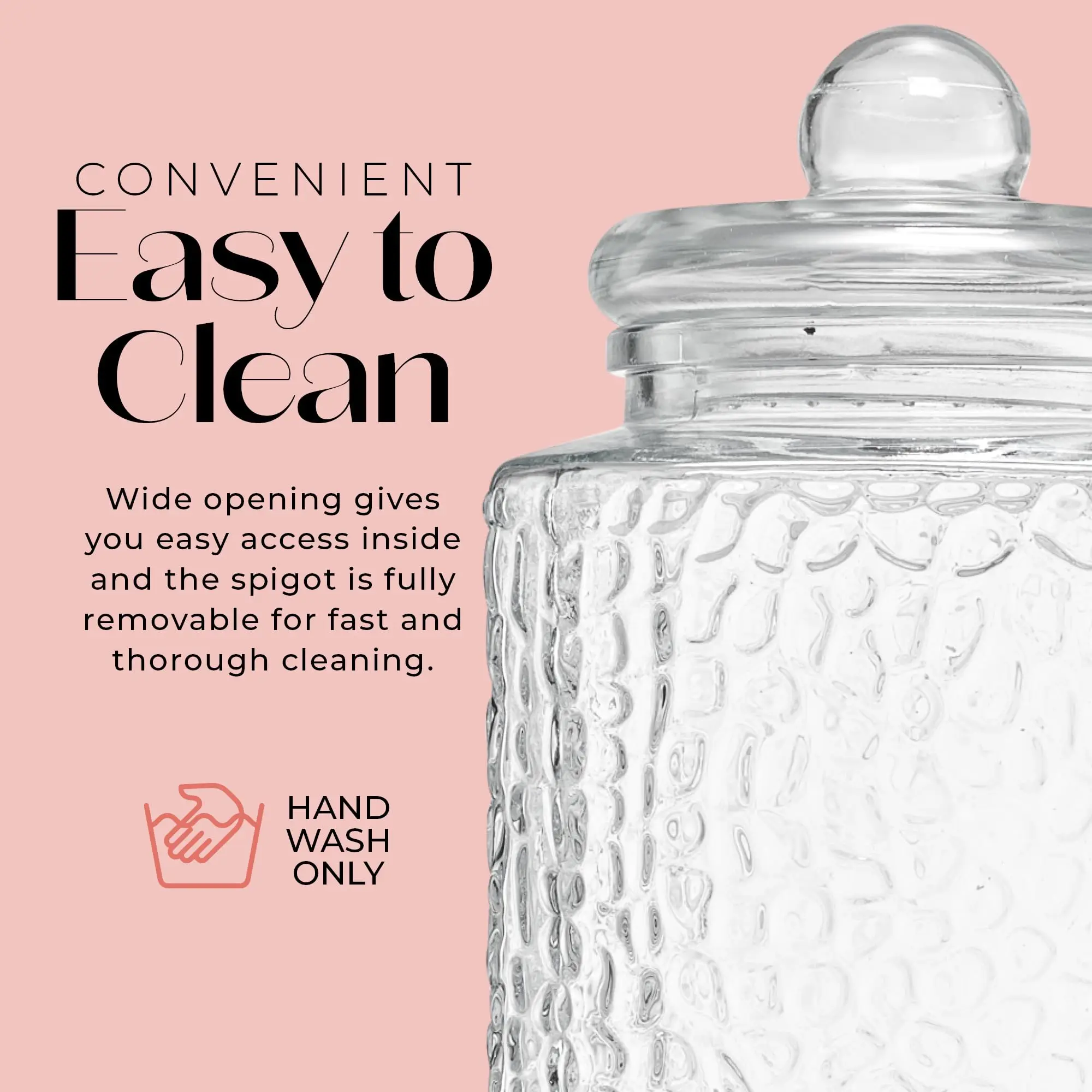 Portable 1.5 Gallon Large Countertop Clear Glass Party Drink Dispenser Set with Rack Tap for Sweet Juice Tea Lemonade Water