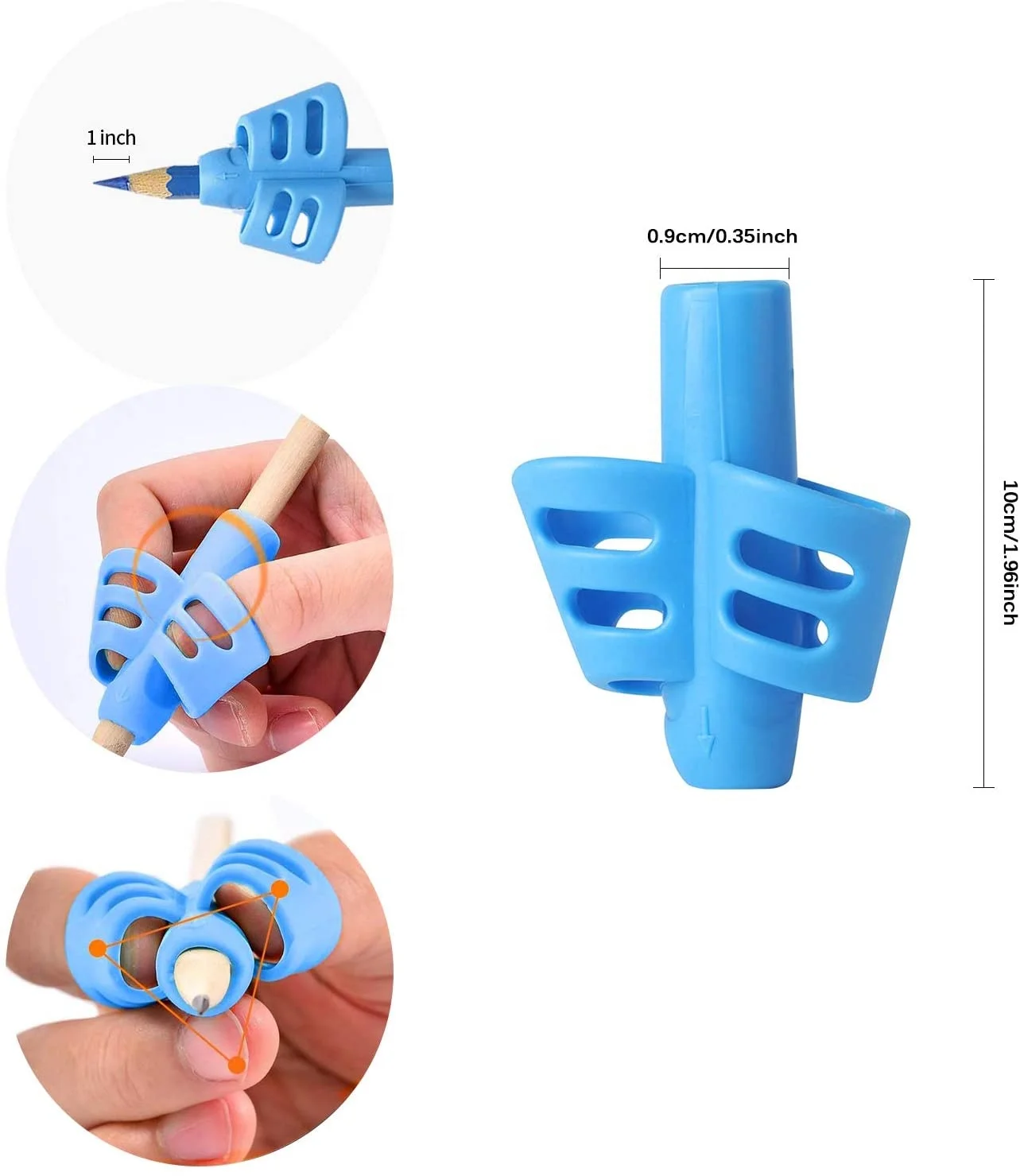 Pen Grips for Kids  Handwriting for Preschool, Silicone Pencil Holder Pen Writing Aid Grip School Supplies for Kids